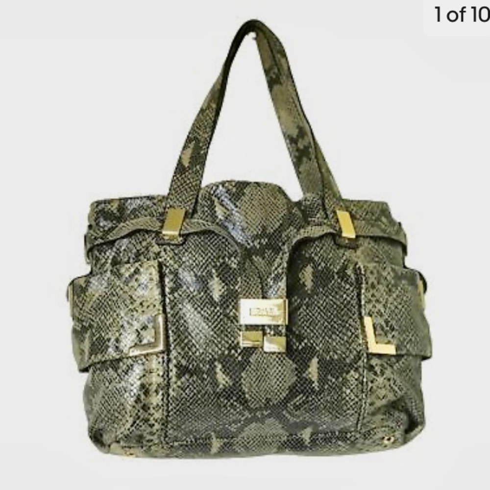 Michael Kors Faux Snakeskin Designer Satchel Hand Bag